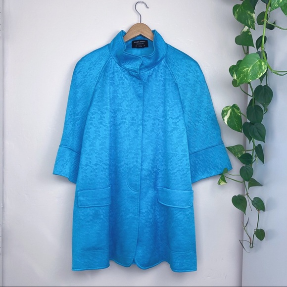 Vintage Ellen Tracy x Bloomingdales Turquoise Coat - Picture 2 of 16